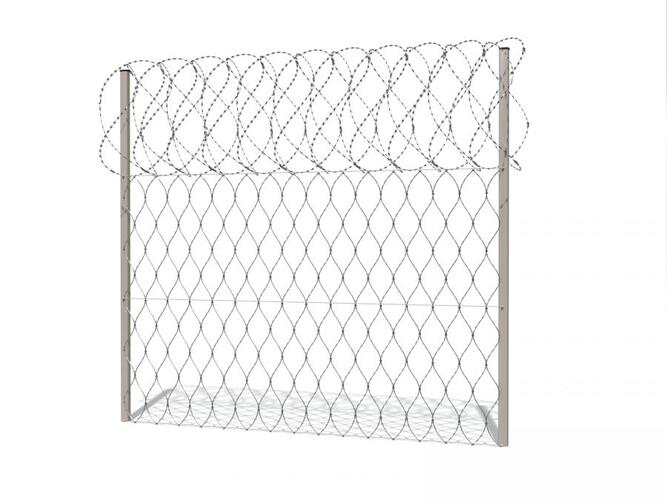 Забор из плоского колючего заграждения ПКЗ АКЛ 955